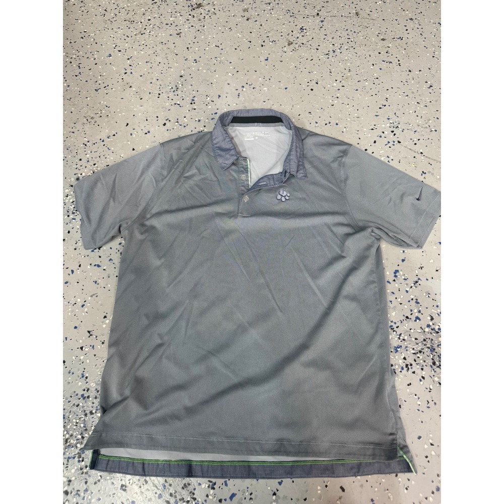 Nike Golf Tour Performance Polo Shirt Dri-FIT Athletic Gray Men's L Clemson Tige